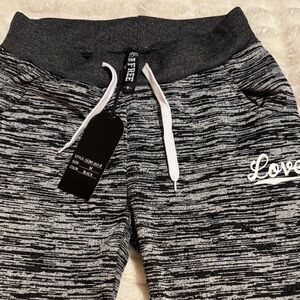 Love Charcoal and White Kids Joggers